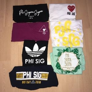 Bundle of (7) Phi Sigma Sigma shirts!